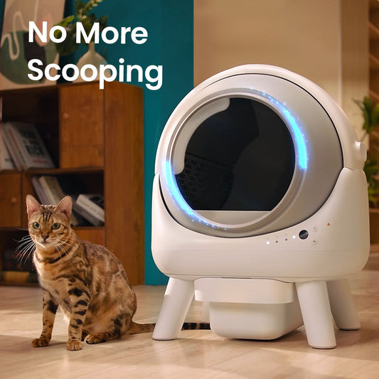 [Valentine's Day Sale]Orbitie with Wide Opening Self Cleaning Litter Box